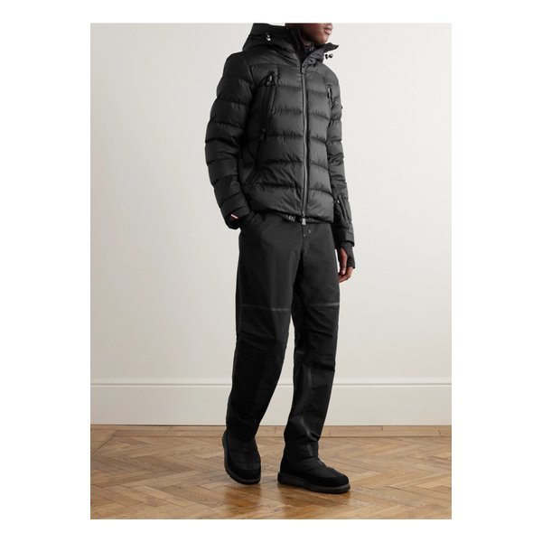 몽클레어 카무락 로고 아플리케 퀼팅 후드 다운 스키 재킷 블랙 1647597323538833