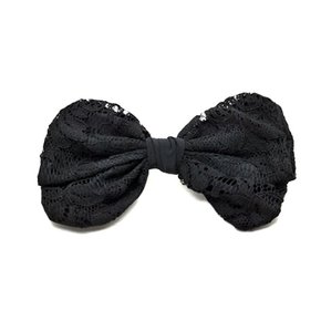 lace ribbon hairpin black