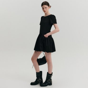 룩캐스트 헤이즐 자카드 벌룬 드레스 / HAZEL JACQUARD BALLOON DRESS_2colors