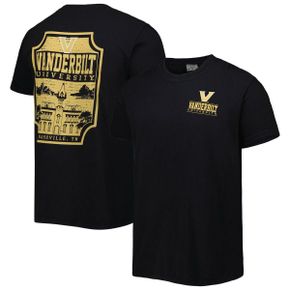 4536492 IMAGE ONE Mens Black Vanderbilt Commodores Logo Campus Icon T-Shirt