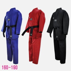 무스포 - 태권도복 골지 도복(160~190호) 적 청 흑