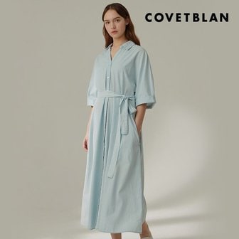 코벳블랑 COVETBLAN  와이넥 데님 원피스V214MOP218W