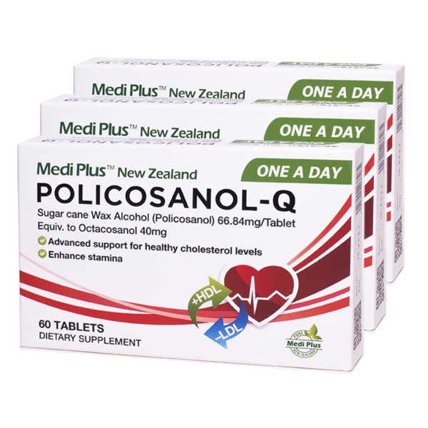 메디플러스 폴리코사놀 Policosanol-Q 66.8mg 60정 x3