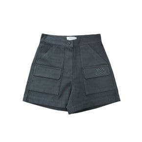 Fleece Twill Pocket Shorts 피치기모 포켓숏츠_D.GREY