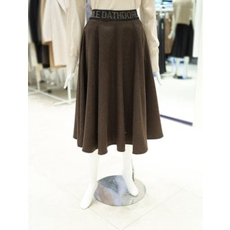 올리브데올리브 [여주점] 여성 레터링 밴드 울혼방 플레어 스커트 YW5SS800