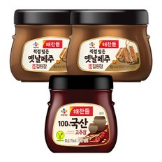 해찬들 옛날메주된장 900G 2개+100% 국산 고추장 500G