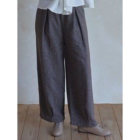 Retro Wool Wide Pintuck Pants