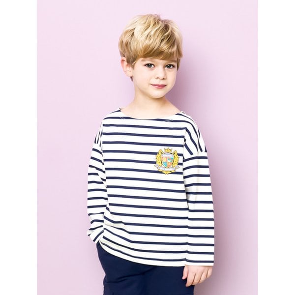 엠블럼포인트스트라이프티셔츠