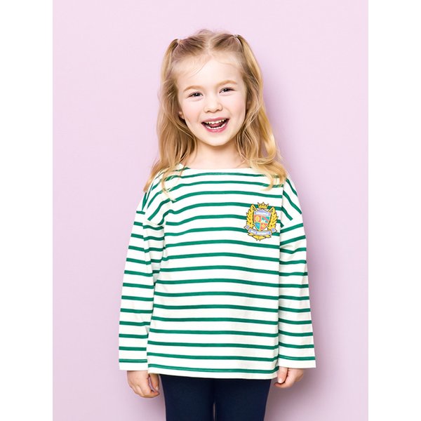 엠블럼포인트스트라이프티셔츠