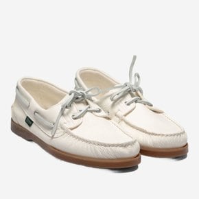 [해외배송] 파라부트 화이트 사슴가죽 레이스업 보트 슈즈 780557 BLANC