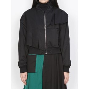 PLEATS BOMBER JACKET