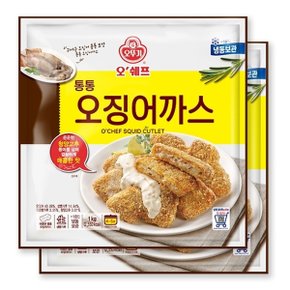 [오뚜기] 오쉐프 매콤한 통통 오징어까스 (오징어40.08) 1kg x 2봉