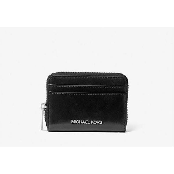 [국내배솔]마이클코어스  젯셋 미디엄 디스트레스드 지퍼 카드 케이스 35F5STVD6Y