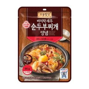 오뚜기 오늘밥상 바지락새우 순두부찌개양념 90g 5개