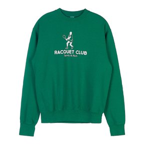 RACQUET CLUB CREWNECK GRASS WHITE 라켓 클럽 크루넥 맨투맨