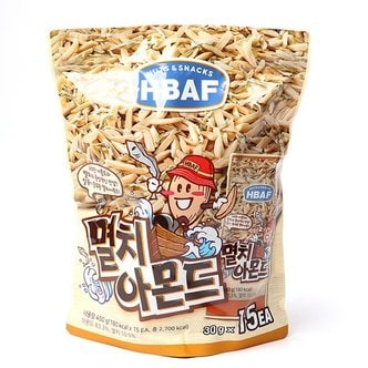  HBAF 바프 멸치아몬드 30g x 15개 / 견과