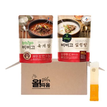  비비고 육개장 500g 4개+설렁탕 500g 2개+꿀따옴꿀스틱