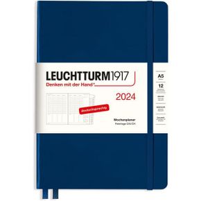 독일 불렛저널 로이텀 2024 다이어리 LEUCHTTURM1917 367829 Weekly Planner Medium A5 with Ext