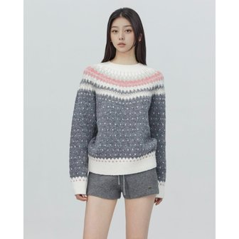LAP [부산점] 노르딕 패턴 라운드 니트 AR4KHB64