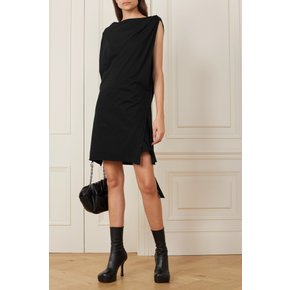 Toga Draped Cotton-jersey Tunic 블랙