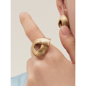 Pleats Chain Loop Ring