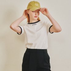 [2차 리오더][Capsule Line][장나라, 한승연 착용]자수 포인트 배색 티셔츠 OW3MCE404