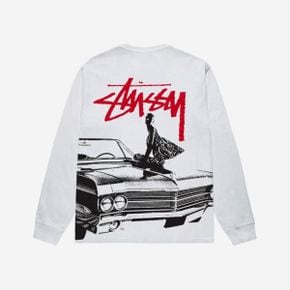 스투시 비트 크레이지 롱슬리브 티셔츠 화이트 Stussy Beat Crazy LS T-Shirt White