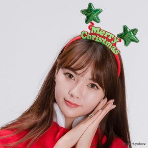 크리스마스로고머리띠 크리스마스머리띠 단체선물
