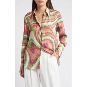 4881035 MANGO Dalias Rainbow Stripe Button-Up Shirt