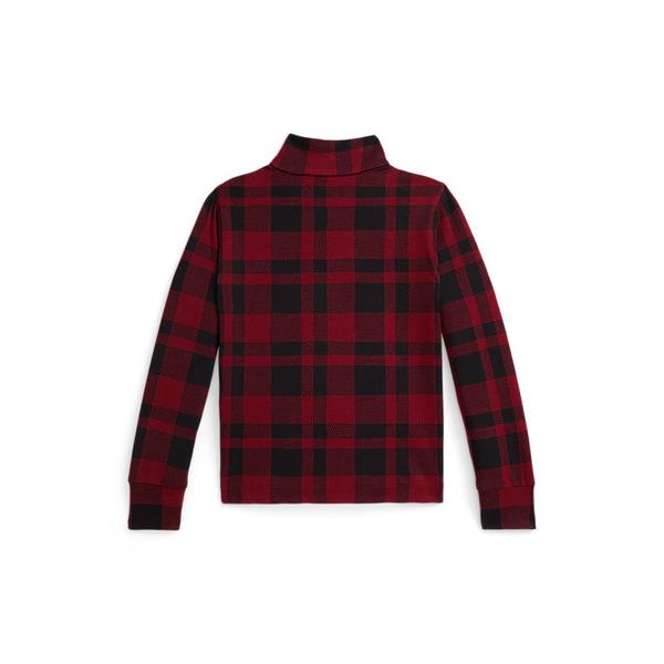 폴로 키즈 남아 2-7세 플래드 코튼 인터로크 풀오버(CWPOKNIB8021442600)