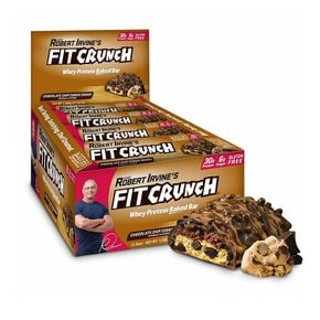 [해외직구]FITCRUNCH Whey Protein Bar Chocolate Chip 핏크런치 웨이 프로틴바 초콜릿 칩 쿠키 도우 88g 12입