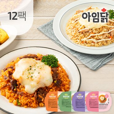 아임웰 [아임닭] 맛있는 현미 치볶 도시락 195g 4종 12팩