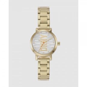 3898661 DKNY Soho Gold Tone Analogue Watch Set - Pink