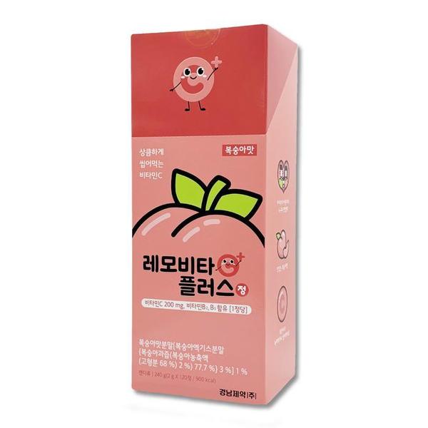 [경남제약] 레모비타플러스정 복숭아맛 120정 씹어먹는 비타민C 레모나 캔디형 S (S31864011)