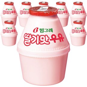 빙그레 딸기맛 우유 240ml x 8개 단지 항아리 가공우유