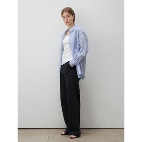 Marine wide cotton pants (Dark navy)