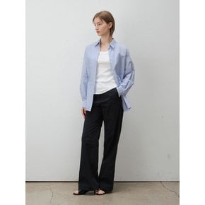 Marine wide cotton pants (Dark navy)