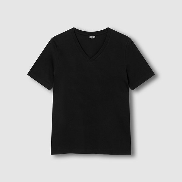 여 스마트 코튼 V넥 티셔츠 J116201070099