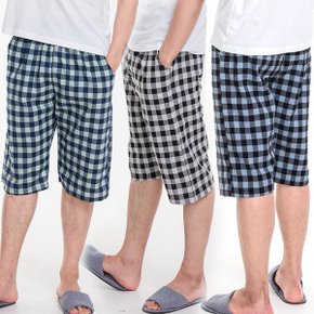 국산 선염체크 남성 잠옷 반바지(L~XL) 파자마 반바지 남성 선염체크 잠옷 반바지(L~XL)