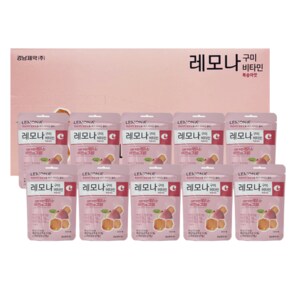 레모나구미 복숭아맛 씹어먹는 비타민C 비타민B 젤리 건강한 간식 43g 10개 TB