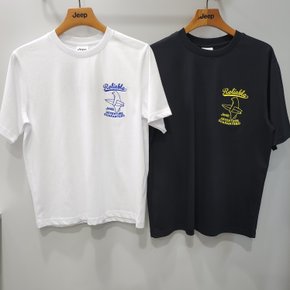 24남여공용 서핑보드 곰프린팅 티셔츠 JP2TSU206
