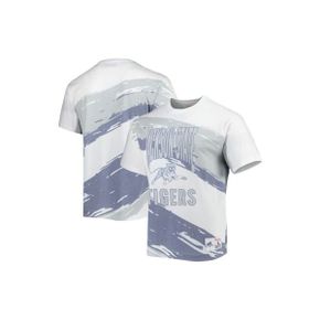 4536894 Mitchell  Ness Mens White Jackson State Tigers Paintbrush Sublimated T-Shirt