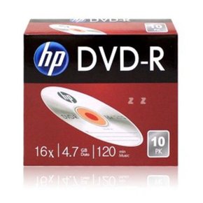 HP 공디스크 DVD-R 케이스 16X4.7GB 10P 컴퓨터 CD_W83BBE1