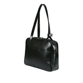 Trapezoid Middle Shoulder Bag (black)