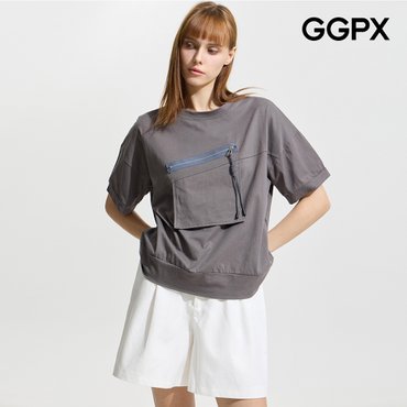 GGPX 센터 지퍼 포켓 맨투맨 티셔츠 (GP5TS053F)
