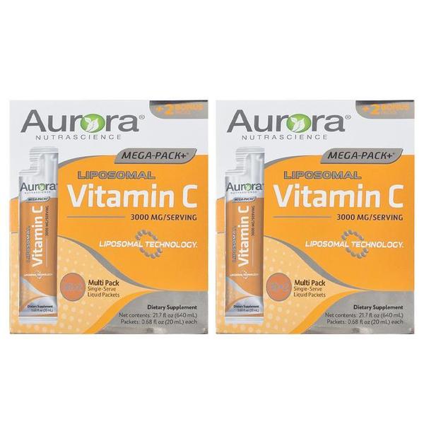 오로라 메가 팩 플러스 리포조말 비타민C 20ml x 32포 2박스 HISM (S45726596)