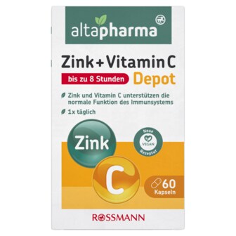  독일 로스만 altapharma 알타파마 아연+비타민C 디팟 60캡슐 37.5g