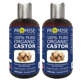 캐나다 프로미스 순수 유기농 피마자오일 캐스터오일 270ml 2개 Organic Castor Oil