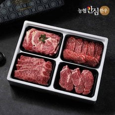 [명절후배송][냉장]1등급 구이5호 1.2kg (등심/채끝/안심/살치살) 농협안심한우 한우선물세트