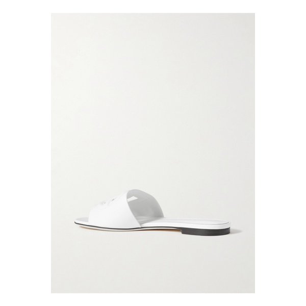 비앙카 컷아웃 가죽 슬라이더 화이트